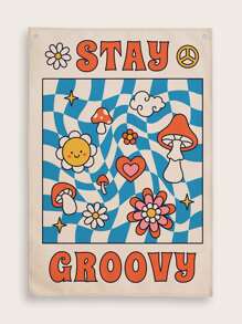 1pc Cartoon Graphic Tapestry - Multicolor - View 2