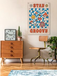 1pc Cartoon Graphic Tapestry - Multicolor - View 3