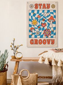 1pc Cartoon Graphic Tapestry - Multicolor - View 4