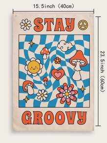 1pc Cartoon Graphic Tapestry - Multicolor - View 5