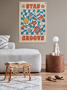 1pc Cartoon Graphic Tapestry - Multicolor - View 6