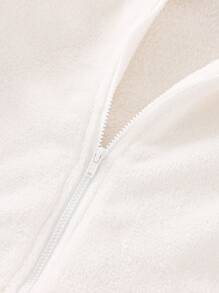 Baby 3D Ears Design Hooded Coat - White - View 4