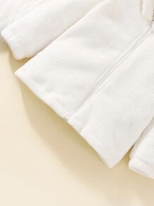 Baby 3D Ears Design Hooded Coat - White - View 6