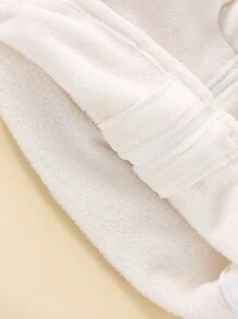 Baby 3D Ears Design Hooded Coat - White - View 7