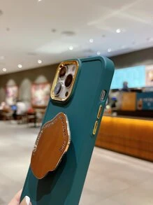 极简手机壳带支架，国际版，非国内版 - 墨綠色 - 查看 4