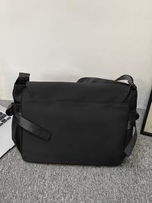 High School Students University Multifunctional Sling Bag Shoulder Bag Casual Bag Men Letter Detail Multi-Compartment Crossbody Bag, Schoolbag For Travel Large Capacity Multi-Functional Fashionable Vacation Outdoor Winter Christmas Gifts For Men Side Bags Black Bag Travel Essentials Holiday Essentials Bag For Men Camping Sling Bag For Men Summer Back To School Bag Pack Cross Body Bag Spring School Supplies Purse