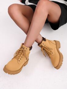 Fall/Winter 2025 Boots, New Outdoor Casual Large Yellow Boots, Waterproof Hiking Boots,Match With Hoodies - Camel - View 4