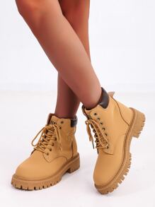 Fall/Winter 2025 Boots, New Outdoor Casual Large Yellow Boots, Waterproof Hiking Boots,Match With Hoodies - Camel - View 6