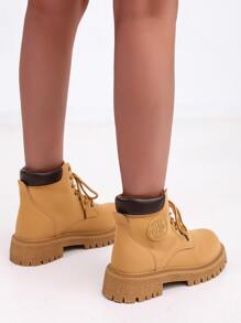 Fall/Winter 2025 Boots, New Outdoor Casual Large Yellow Boots, Waterproof Hiking Boots,Match With Hoodies - Camel - View 8