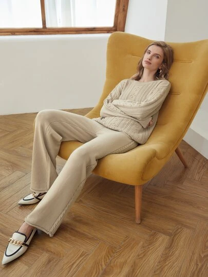 MOTF PREMIUM 羊毛混紡小絨球套頭毛衣套裝