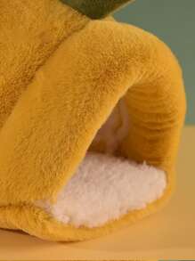 1pc Dinosaur Design Pet Bed - Yellow - View 4