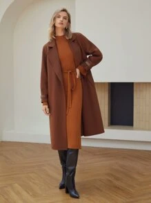 MOTF PREMIUM 羊毛混紡腰帶毛衣洋裝