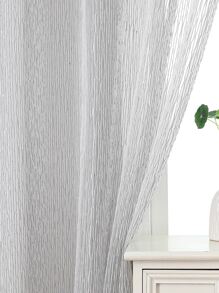 幾何樣式單片透視窗簾 - 淺灰色 - 查看 5