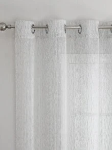 幾何樣式單片透視窗簾 - 淺灰色 - 查看 6