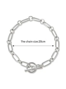 Minimalist OT Buckle Bracelet - Silver - View 3
