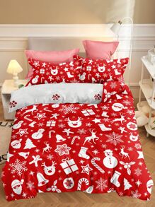 聖誕圖案被套套裝不附帶內芯 - 彩色 - 查看 1