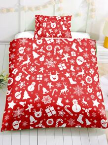 聖誕圖案被套套裝不附帶內芯 - 彩色 - 查看 5