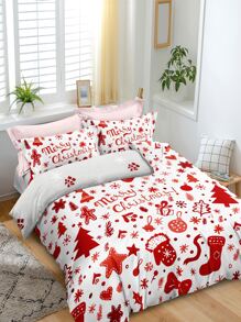 聖誕圖案被套套裝不附帶內芯 - 彩色 - 查看 2