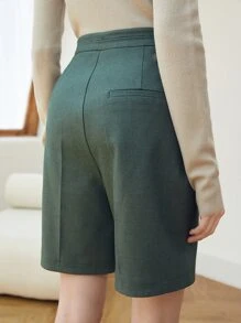 MOTF PREMIUM viscosa Traje Shorts - Verde - Ver 3