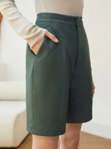 MOTF PREMIUM viscosa Traje Shorts - Verde - Ver 6