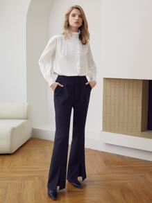 MOTF PREMIUM Blusa ribete con fruncido - Blanco - Ver 5