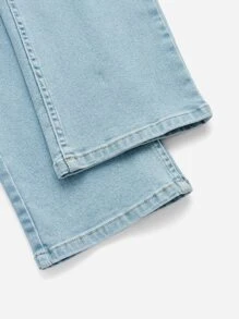 SHEINBlues Belted Cargo Jeans - Light Wash - View 3