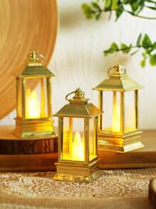 1 pieza Decoración portátil LED linterna - Amarillo - Ver 2