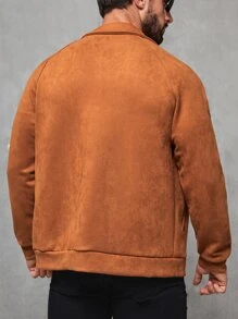 Manfinity Men Raglan Sleeve Jacket - Burnt Orange - View 2