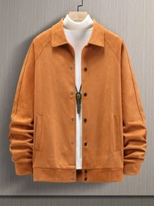 Manfinity Men Raglan Sleeve Jacket - Burnt Orange - View 7