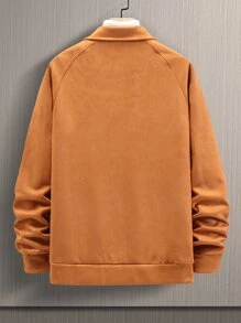 Manfinity Men Raglan Sleeve Jacket - Burnt Orange - View 8