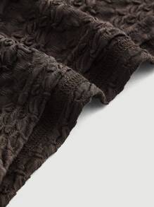 SHEIN MOD Bead Detail Tie Backless Halter Top - Chocolate Brown - View 4