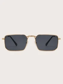 1pair Men Square Frame Fashion Glasses Casual Shades Accessories Beach Accessories Glasses Shades Looks Street Style And Suit For Sweater Jacket Sweatshirt Hoodie Leather Pants And Cargo Pants For Summer Beach Vacation,Outdoor,Travel - Grey - View 2