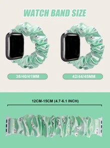 Cartoon Graphic Scrunchie Watchband Tương thích với Apple Watch - Nhiều màu - Xem 5