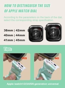 Cartoon Graphic Scrunchie Watchband Tương thích với Apple Watch - Nhiều màu - Xem 6