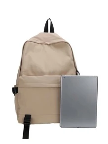 男士雙色休閒背包 - 卡其色 - 查看 5