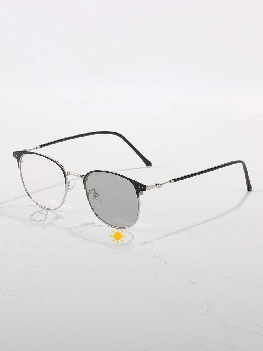 Changing Color Lens Fashion Glasses For Summer Beach Vacation,Outdoor,Travel - Silver - View 1