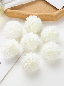 10個裝人造繡球花球 DIY 花環材料，派對裝飾、婚禮新娘花束、居家餐廳臥室窗台裝飾、花瓶裝飾、情人節新年裝飾、戶外花園返校季 - 白色 - 查看 4