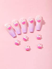 10入組卡通形狀美甲飾品 - 彩色 - 查看 1