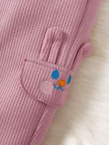 Young Girl 3D Ears Design Thermal Lined Pants