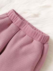 Young Girl 3D Ears Design Thermal Lined Pants