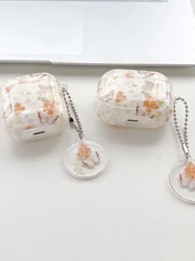 1入組蝴蝶和花卉圖案airpods 1/2和airpods Pro耳機保護套 - 彩色 - 查看 3