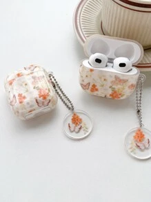 1入組蝴蝶和花卉圖案airpods 1/2和airpods Pro耳機保護套 - 彩色 - 查看 4