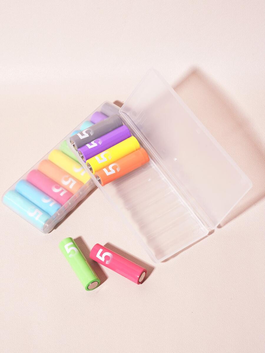 1pc Clear Portable Multi-functional Battery Storage Box For 7th Batteries, Hard Battery Container Holder With Party Accessory For Easy Storage & Carry - Clear - View 1