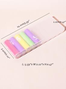 1pc Clear Portable Multi-functional Battery Storage Box For 7th Batteries, Hard Battery Container Holder With Party Accessory For Easy Storage & Carry - Clear - View 3