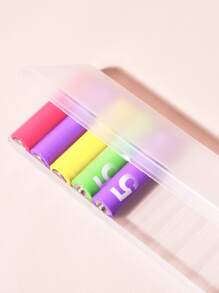 1pc Clear Portable Multi-functional Battery Storage Box For 7th Batteries, Hard Battery Container Holder With Party Accessory For Easy Storage & Carry - Clear - View 4