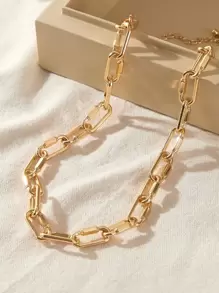 BizChic Collar de cadena minimalista - Amarillo Oro - Ver 1