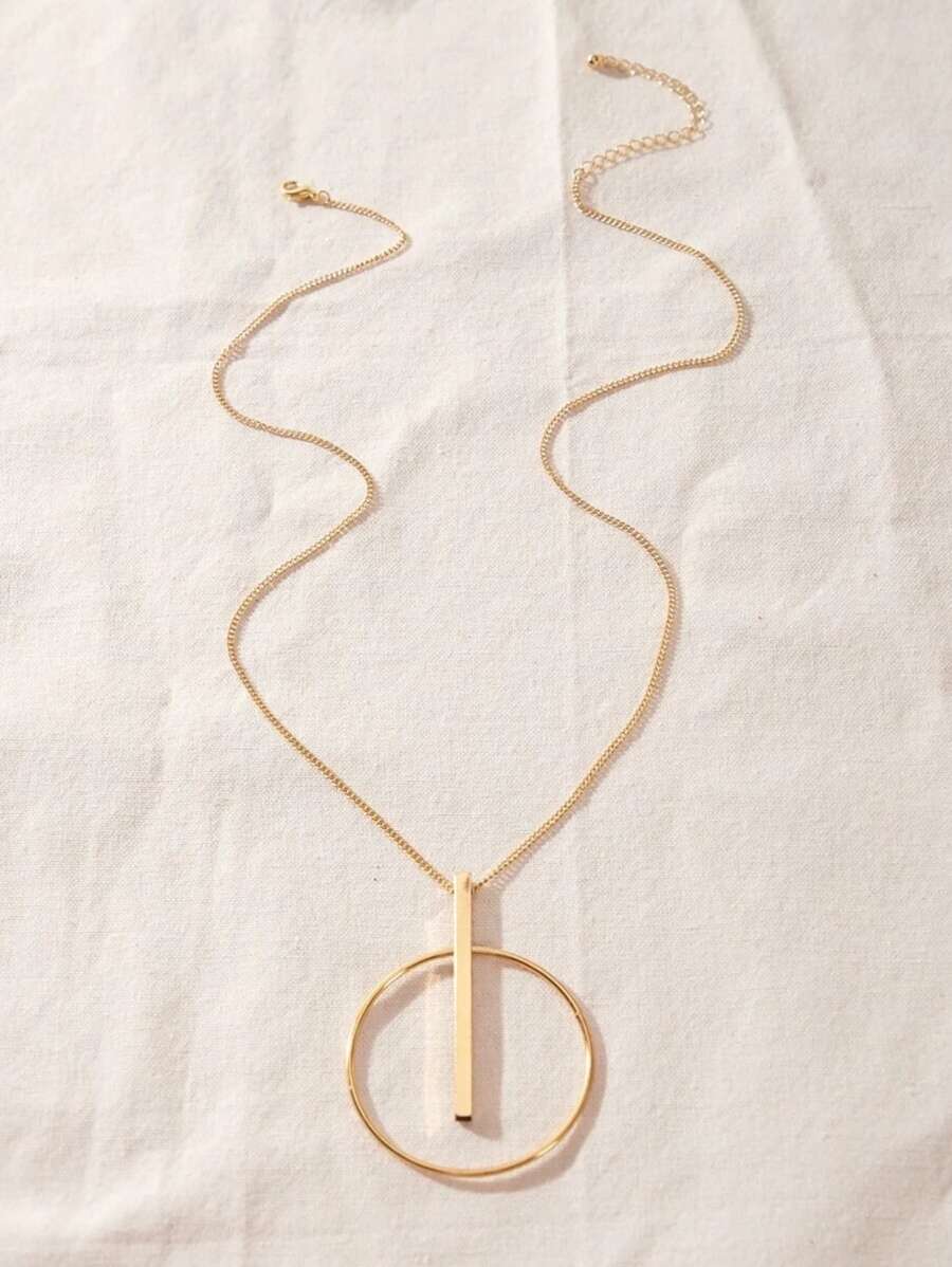 BizChic Vòng cổ mặt vuông & hình tròn - Vàng - Xem 1