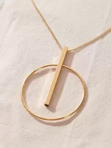 BizChic Vòng cổ mặt vuông & hình tròn - Vàng - Xem 2