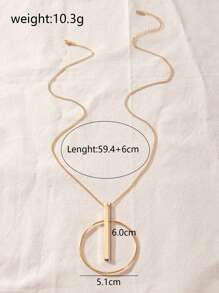 BizChic Vòng cổ mặt vuông & hình tròn - Vàng - Xem 3