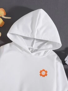 Áo nỉ in hình khẩu hiệu dành cho bé gái tuổi teen - trắng - Xem 3